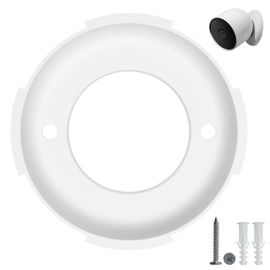 Picture of Wall Mounting Plate Replacement for Google Nest Cam Battery (Outdoor or Indoor), Replacement part for Locking Collar / Wall Anchors Compatible with Nest Camera (Nest Cam & Mounting Dome Not Included)