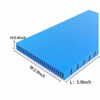 Picture of Aluminum Heat sink 150mm x 74mm x10mm/ 5.9 x 2.91 x 0.39 inch Blue Heatsinks Module Cooler Fin Heat Board Cooling for Amplifier Transistor Semiconductor Devices Blue Tone