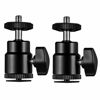 Picture of SLOW DOLPHIN Camera Hot Shoe Mount 1/4" with 1/4" Screw Adapter for Cameras Camcorders Smartphone Microphone Gopro LED Video Light Video Monitor Tripod Monopod (2pcs)