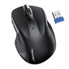 Picture of TECKNET Wireless Mouse, 2.4G Ergonomic Optical Mouse, Computer Mouse for Laptop, PC, Computer, Chromebook, Notebook, 6 Buttons, 24 Months Battery Life, 2600 DPI, 5 Adjustment Levels