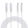 Picture of Cable Nahao 2 Pack Power Extension Cable 12ft 2.1mm x 5.5mm Compatible with DC 5V 12V 24V for CCTV Security Camera IP Camera Standalone DVR, LED Strip String Light-Male to Female (White)