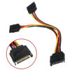 Picture of traderplus 2Pcs 15 Pin SATA to Dual SATA Power Y Splitter Cable for Hard Drive HDD SSD 8 Inch