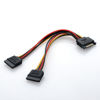 Picture of traderplus 2Pcs 15 Pin SATA to Dual SATA Power Y Splitter Cable for Hard Drive HDD SSD 8 Inch