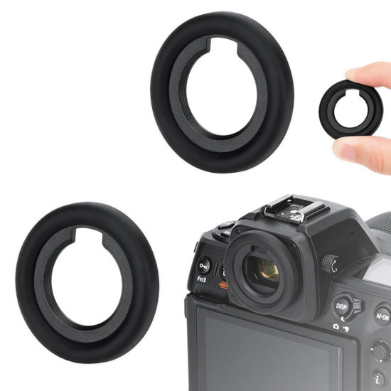 Picture of JJC 2 Pack Z8 Z9 Zf DK-33 Rubber Eyecup,Soft Silicone Camera Eyepiece viewfinder for Nikon Z8 Z9 Z 8 Z 9 Zf Z f,Replace Nikon DK-33 Eye Cup