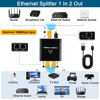 Picture of Ankey Ethernet Splitter 1 to 2 High Speed 1000Mbps, Ethernet Cable Splitter, Internet Splitter with USB Power Cable, Ethernet Port LAN Network Splitter for Cat5/5e/6/7/8 Cable