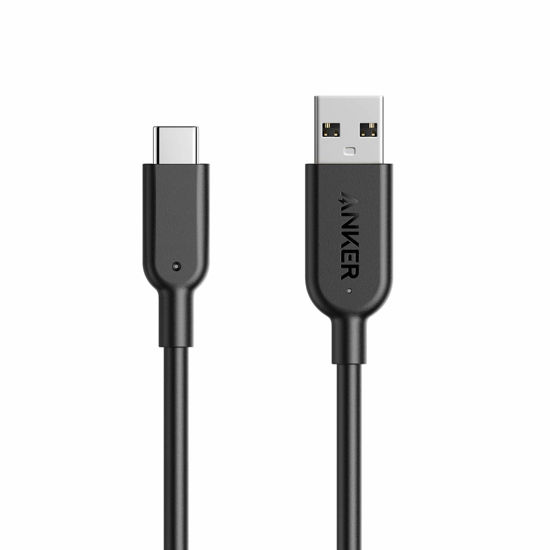 Picture of Anker Powerline II USB-C to USB 3.1 Cable 3 feet Male Black-USB Cables (3 feet, USB C, USB A, 3.1 (3.1 Gen 2), 10000 Mbps, Black)