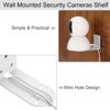 Picture of Sumnacon 3PCS Wall Mount Camera Shelf- Metal Small Wall Shelf with Adhesive,Universal Small Floating Shelf for Security Cameras, Speakers,White