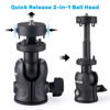 Picture of Tripod Ball Head for Phone and Camera, TIGAYAN 2-in-1 Phone Tripod Mount for 1/4" Tripod, Monopod, Slider, Microcamera and Camcorder, Loading 4.5 Pounds