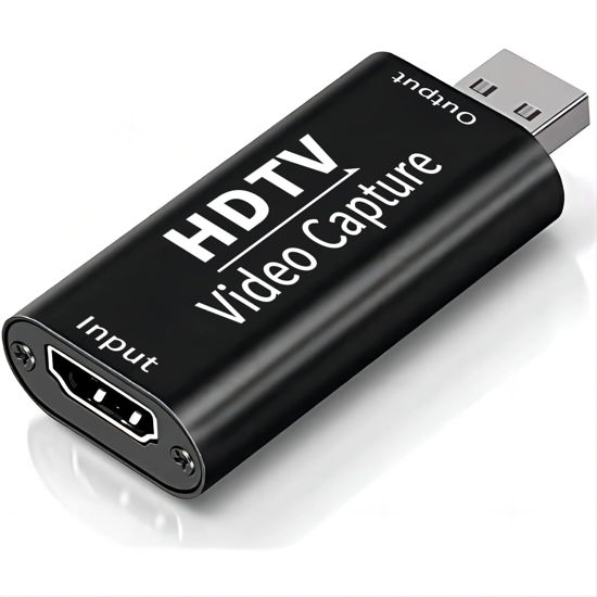 Picture of 4K HDMI Video Capture Card - Cam Link Card Game Capture, Audio Adapter HDMI to USB 2.0, Record Capture Device for Streaming, Live Broadcasting, Video Conference, Teaching, Gaming