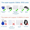 Picture of 125KHz Proximity ID Duplicator for HID and AWID and Paradox Cards or keyfobs Handheld RFID Writer + 5 pcs Writable Key Fobs