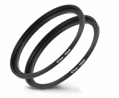 Picture of 67mm-72mm Step Up Ring [67mm Lens to 72mm Filter], FANZR Camera Lens Filter Adapter Ring Lens, Premium Aluminum (2 Pack)