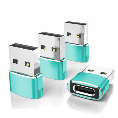 Picture of Elebase USB to USB C Adapter 4 Pack,Type C Female to A Male Charger Converter for Apple Watch Ultra iWatch Series 8 7,iPhone 12 13 14 15 Pro Plus Max,Airpods,iPad 9 10 Air 5 Mini 6,Galaxy S22 S23 S24