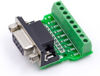 Picture of WWZMDiB DB9 Adapter RS232 Serial DB9 D-SUB 9Pin to Terminal Breakout Board Male and Female 1 Pair, Send Wire Screwdriver