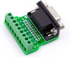 Picture of WWZMDiB DB9 Adapter RS232 Serial DB9 D-SUB 9Pin to Terminal Breakout Board Male and Female 1 Pair, Send Wire Screwdriver