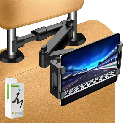 Picture of najiaxiaowu Tablet Holder for Car,ipad Headrest Mount for 5.5-18.4 Inch Tablet/ipad/Phones Car Tablet Holder with 360°Rotating Adjustable Trip Essentials,Black