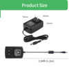 Picture of [UL Certified] AC to DC 12V 3A Power Supply Adapter for CCTV Cameras DVR NVR 5.5mm x 2.1mm UL Listed FCC