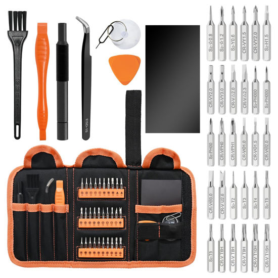 Picture of VCELINLK Mini Precision Screwdriver Set with 30Pcs Torx T6 T8 T9 T15, P5, Phillips PH00, Triwing Y00 Bits, Repair Tool Kit Compatible with Ring Doorbell, PS4/5, Switch, Macbook, Xbox, Laptop, iPhone