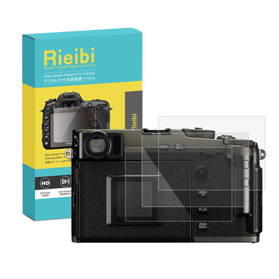 Picture of Rieibi (3 Packs) Screen Protector for Fujifilm X-Pro3 XPRO3 Digital Camera, 0.33mm 9H Hardness Tempered Glass Film for Fuji X-pro 3 X-Pro-3 with Top Screen Protector