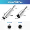 Picture of Togconn 1/4" TRS Male to XLR Adapter 4 Pack, 1 Pair 6.35mm 1/4" Male to XLR Male Adapter and 1 Pair 6.35mm 1/4" Male to XLR Female Adapter, 1/4 Inch TRS Male to XLR Connector