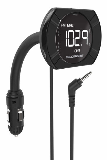 Picture of Scosche FMTD13 TUNEIT Universal FM Stereo Transmitter with 3.5mm AUX Cable, Black