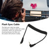 Picture of Flash Sync Cable for Camera EM Series DSLR, 2.5mm Camera Shutter Remote Trigger, 3.3ft Male to Male Coiled Cord