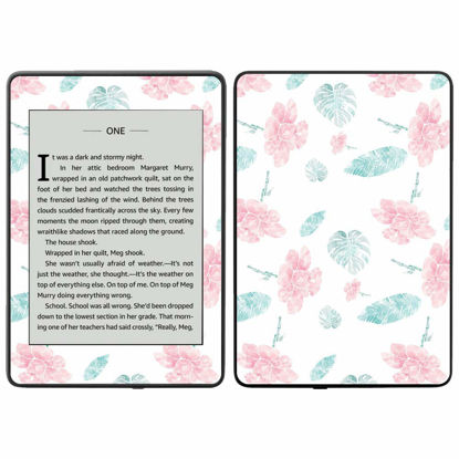 Picture of MightySkins Carbon Fiber Skin for Amazon Kindle Paperwhite 2018 (Waterproof Model) - Blue Petals | Protective, Durable Textured Carbon Fiber Finish | Easy to Apply, Remove| Made in The USA