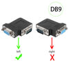 Picture of QIANRENON RS232 DB9 Male to Female 90 Degree Right Angle Adapter Extender DB9 L-Angle Connector, for Serial Communication Interface Devices, Left Bend