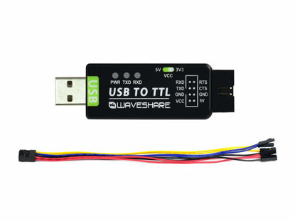 Picture of waveshare Industrial USB to TTL Converter with Original FT232RNL Onboard and Multi Protection Circuits Support Multi Systems Support Win7/8/8.1/10/11, Mac, Linux, Android, Wince