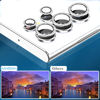 Picture of Kanosan for Galaxy S23 Ultra Camera Lens Protector, Aluminium Alloy Ring 9H Tempered Glass Anti Scratch Decorative Camera Cover Accessories for Samsung Galaxy S23 Ultra Glitter Silver