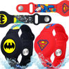 Picture of 2 Pack AirTag Bracelet for Kids, Cute Cartoon Waterproof Air tag Holder for Kids with Full Coverage Anti-Lost Hidden Design, Airtag Wristband Accessories for Child, Red + Black