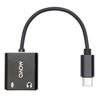 Picture of Movo USBC-AC2 3.5mm to USB-C Stereo Audio Adapter - External Sound Card for PC, Mac, Android - 3.5mm TRS Headphone Jack and Audio Jack to USB-C Connector - Aux to USB-C Mic Adapter for Gaming Speakers