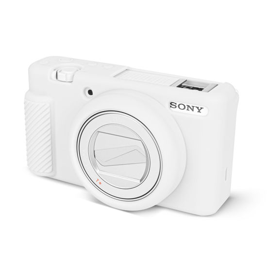 Picture of Rieibi ZV-1F Case, Soft Silicone Protective Case for Sony ZV1F/ZV-1M2/ZV-1 Mark II Vlog Camera, Lightweight ZV1F Case - White