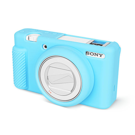 Picture of Rieibi ZV-1F Case, Soft Silicone Protective Case for Sony ZV1F/ZV-1M2/ZV-1 Mark II Vlog Camera, Lightweight ZV1F Case - Light Blue