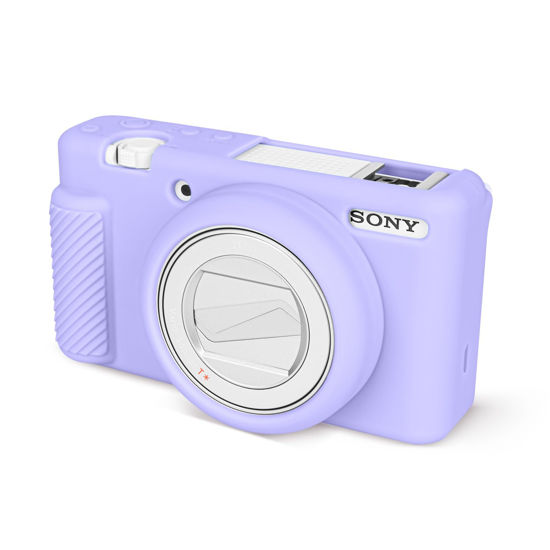 Picture of Rieibi ZV-1F Case, Soft Silicone Protective Case for Sony ZV1F/ZV-1M2/ZV-1 Mark II Vlog Camera, Lightweight ZV1F Case - Purple