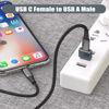 Picture of Basesailor USB to USB C Adapter 3Pack,Type C Female to USB A Male Charger Cable Converter for Apple Watch Ultra iWatch Series 9 8 SE,AirPods Pro 2,iPhone 15 14 13 12 Max,iPad 10 Air 4 5 Mini 6,S23,OTG