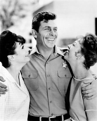 Picture of Andy Griffith Show Aneta Corsaut Betty Lynn & Andy 8x10 inch photo