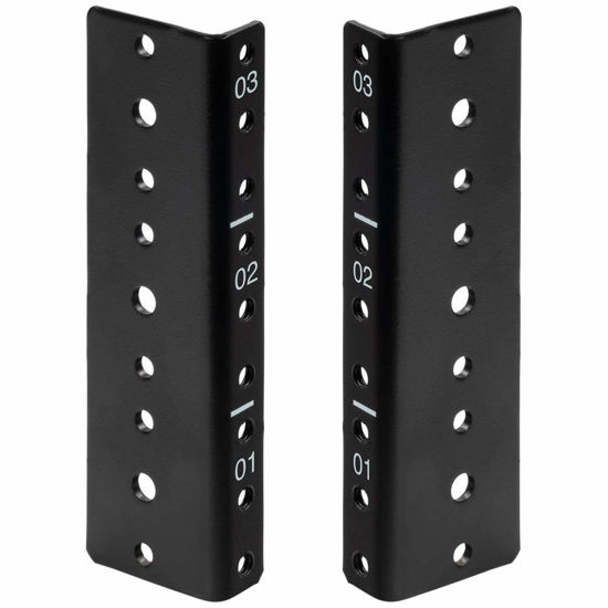 Picture of NavePoint 3U Vertical Rack Rail Pair DIY Kit with Hardware, Black