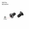 Picture of uxcell M2.5 x 5mm Phillips Screw Fasteners Black for Laptop PC TV Fan Switch 500pcs