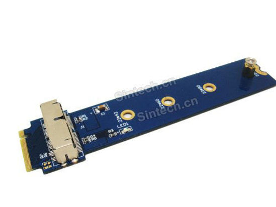 Picture of Sintech M.2 NGFF 28Pin SSD Adapter Card, for Read SSD from MacBook 2013-2015 Year in M-Key Slot (Not Fit in Any USB nVME External Case)