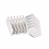 Picture of LuoQiuFa Silver Tone Aluminum Heatsink Cooler Radiator Cooling 30mm x 30mm x15mm Heat Sink Module Cooler(Pack of 8)