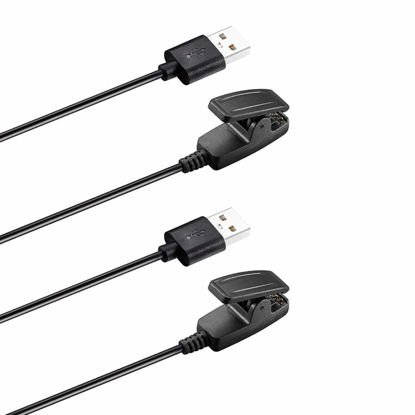 Picture of Kissmart Charger for Garmin Forerunner 35 230 235 630 645 Music 735XT, Approach G10 S20, Vivomove HR, Lily, Charging Cable Clip Cord for Garmin Watches [2Pack, 3.3ft/1m]