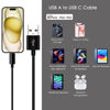 Picture of iPhone 15 Car Carplay Cable, USB A to USB C Cable for iPhone 15, 15 Pro Max, 15 Plus, iPad 10th Gen, iPad Pro 12.9/11, iPad Air 5th/ 4th Gen,Mini 6th Gen Charger Cord, Car Charging Cable (3.3ft Black)