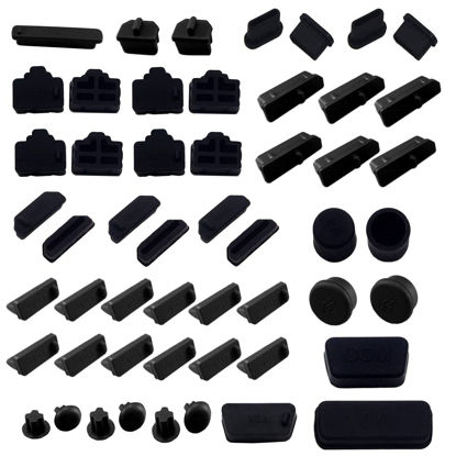 Picture of LAMPVPATH 52 PCS Anti-dust Plugs Laptop Port Dust Plugs, Commonly Used 13 Types of Laptop Computer Port Dust Covers Stoppers (52 PCS in 13 Commonly Used Types)-DO NOT Fit MacBook