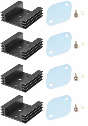 Picture of Easycargo 4 Packs to-3 Heatsink Insulator/Mounting kit (Screw+Washer+Bushing+Insulator), to-3 Heat Sink Insulator Mounting Kit for MOSFET Transistor Voltage Regulator 45mmx45mmx14mm