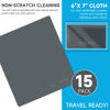 Picture of Metene 15 Pack Microfiber Cleaning Cloths (6"x7") in Individual Vinyl Pouches | Glasses Cleaning Cloth for Eyeglasses, Phone, Screens, Camera Lens and Other Delicate Surfaces Cleaner (Gray)