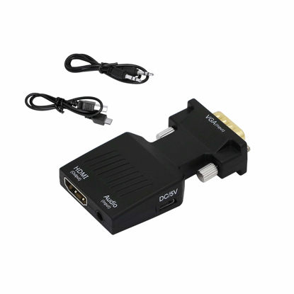 Picture of YACSEJAO VGA to HDMI Adapter 1080P VGA Male to HDMI Female Converter (Cable)