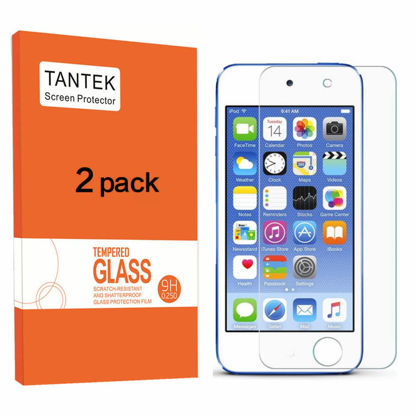 Picture of TANTEK [2-Pack Screen Protector for Apple iPod Touch 6G (6th Gen) 2015 Version / 5G (5th Gen),Tempered Glass Film,Ultra Clear,Anti Scratch,Bubble Free,Case Friendly