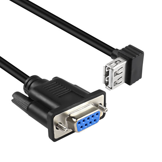 Picture of MEIRIYFA USB Female to RS-232 DB9 Female Adapter Cable,USB 2.0 to Serial RS232 DB9(9-pin) Converter Cable for Cashier Register, Modem, Scanner, Digital Cameras - 30cm