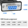 Picture of MEIRIYFA USB Female to RS-232 DB9 Female Adapter Cable,USB 2.0 to Serial RS232 DB9(9-pin) Converter Cable for Cashier Register, Modem, Scanner, Digital Cameras - 30cm