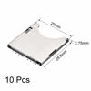 Picture of uxcell SD Memory Card Socket Holder Spring Loaded Push Type 10 Pin 10pcs